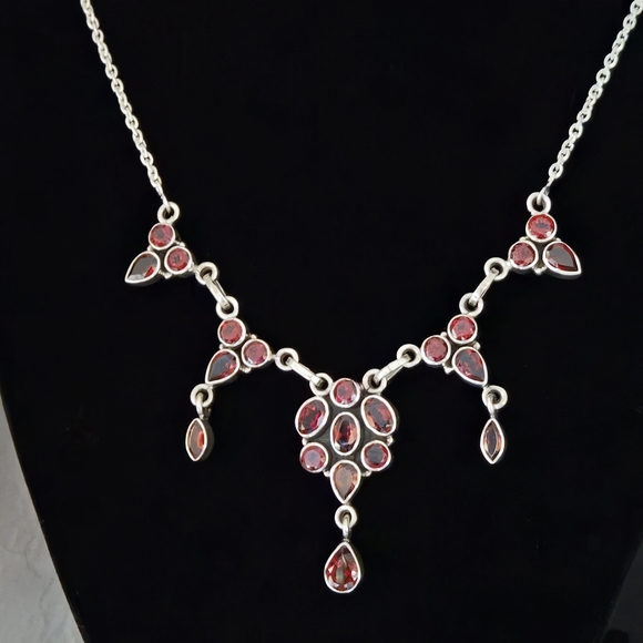 Nicky Butler 925 Sterling Silver Mozambique Garnet Designer NB Necklace NWT - Picture 5 of 12